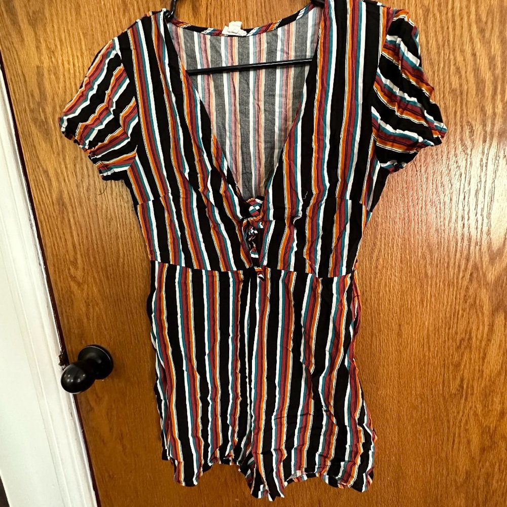 Garage Retro Striped Romper